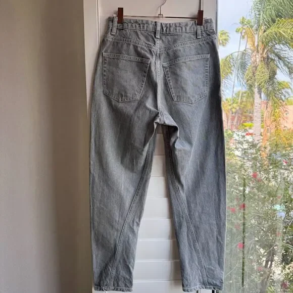 TOPSHOP Idol Mom jeans with twisted seams in light grey size W26 L30 - Picture 5 of 9